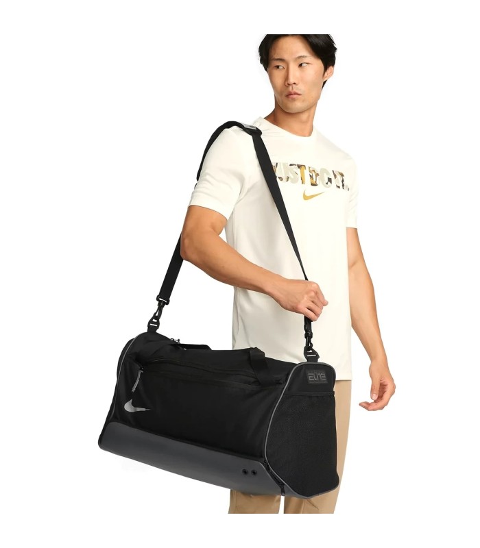 ساک ورزشی نایک Nike Hoops Elite Duffel Duffle Bag 57 L Gym Travel School White Black DX9789-010