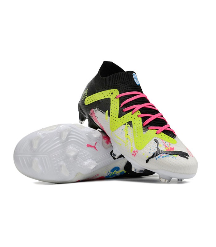 کفش فوتبال پوما فیوچر Puma Future Ultimate Low FG Black White Yellow