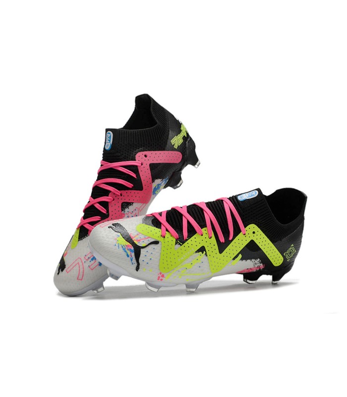 کفش فوتبال پوما فیوچر Puma Future Ultimate Low FG Black White Yellow