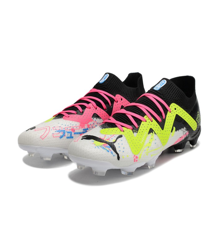 کفش فوتبال پوما فیوچر Puma Future Ultimate Low FG Black White Yellow