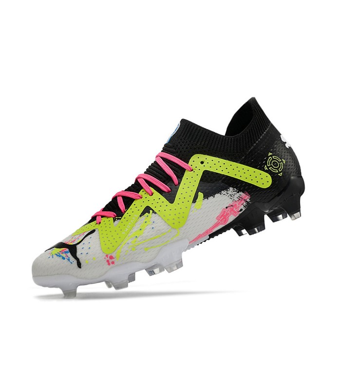 کفش فوتبال پوما فیوچر Puma Future Ultimate Low FG Black White Yellow