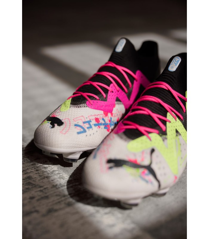 کفش فوتبال پوما فیوچر Puma Future Ultimate Low FG Black White Yellow