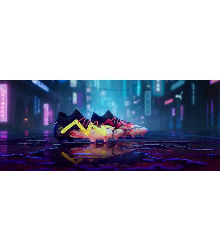 کفش فوتبال پوما فیوچر Puma Future Ultimate Low FG Black White Yellow