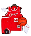 رکابی شورت بسکتبال شیکاگو Chicago Basketball Jersey Red 2024