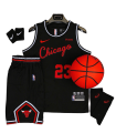 رکابی شورت بسکتبال شیکاگو Chicago Basketball Jersey Black 2024