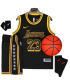 رکابی شورت بسکتبال لیکرز Lakers Basketball Jersey Black Gold 2024