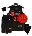 رکابی شورت بسکتبال میامی Miami Basketball Jersey Black 2024