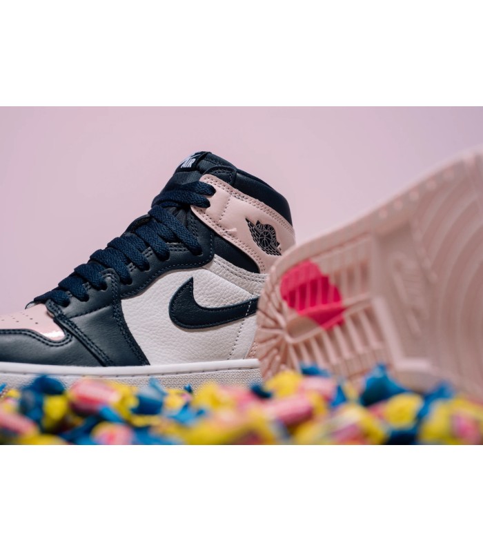 کفش پیاده روی ایرجردن 1 ساقدار Air Jordan 1 Bubble Gum Pink Navy