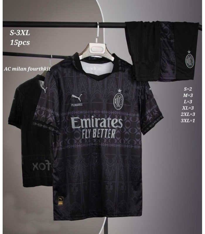 کیت و شورت چهارم میلان AC Milan X Pleasures 4th Away Jersey 2025