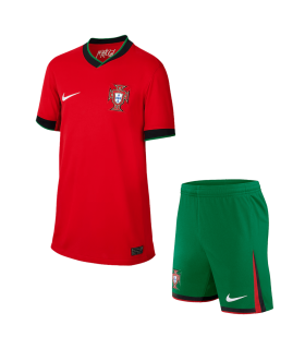کیت و شورت بچگانه اول پرتغال Portugal Home Kids Soccer Jerseys Kit EURO 2024