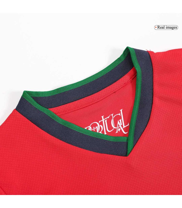 کیت و شورت بچگانه اول پرتغال Portugal Home Kids Soccer Jerseys Kit EURO 2024