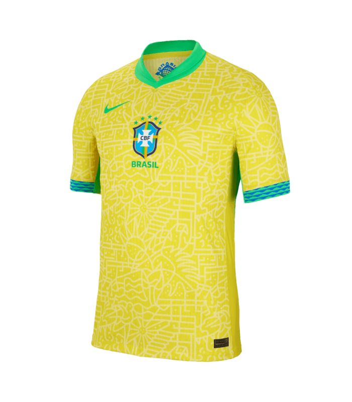 کیت و شورت اول برزیل Brazil Home Authentic Soccer Jersey 2024