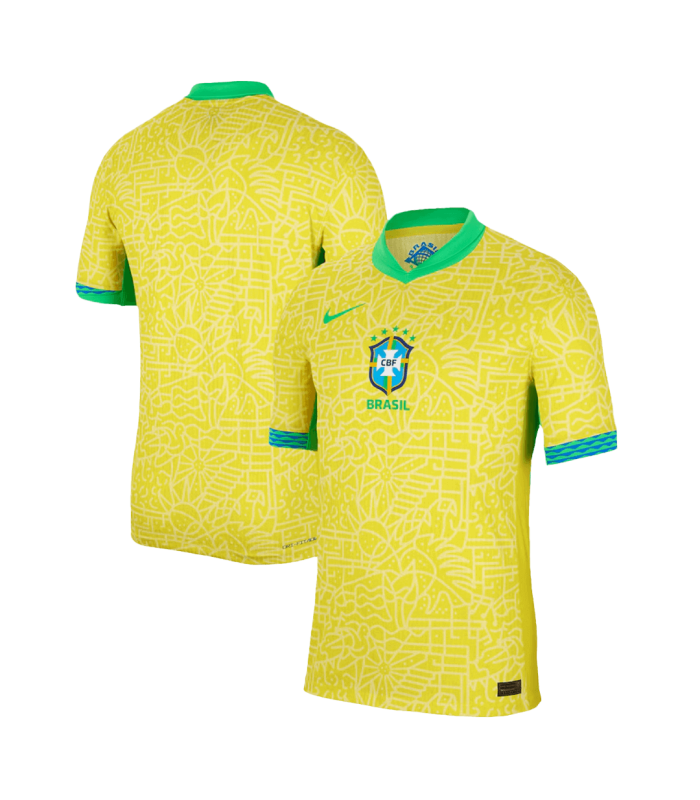کیت و شورت اول برزیل Brazil Home Authentic Soccer Jersey 2024