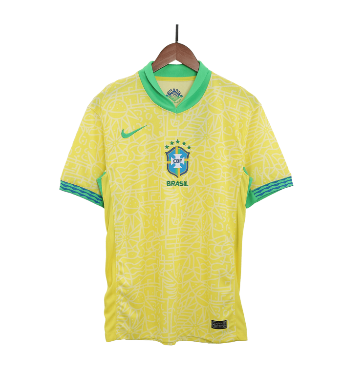 کیت و شورت اول برزیل Brazil Home Authentic Soccer Jersey 2024