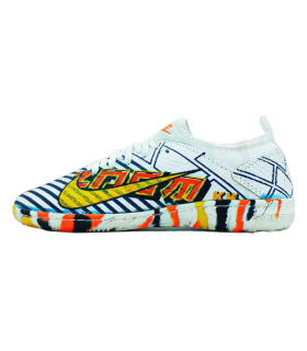 کفش فوتسال طرح نایک فانتوم سفید آبی Nike Phantom White Blue