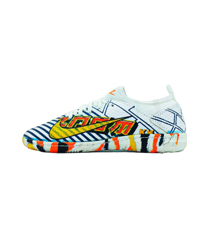 کفش فوتسال طرح نایک فانتوم سفید آبی Nike Phantom White Blue