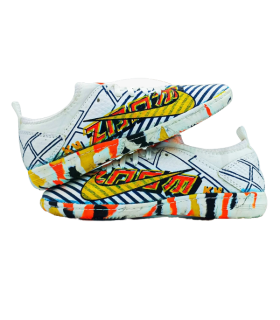 کفش فوتسال طرح نایک فانتوم سفید آبی Nike Phantom White Blue