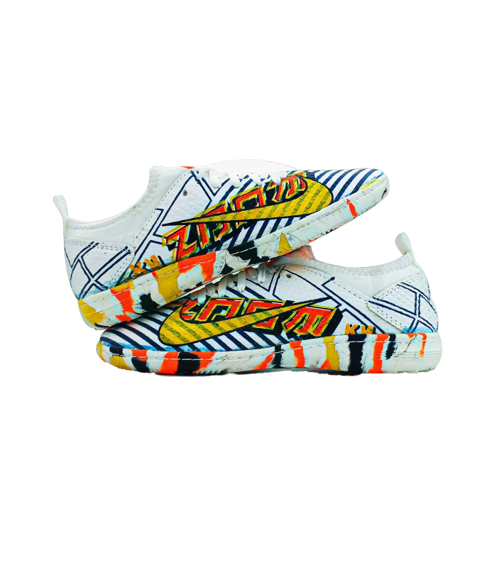 کفش فوتسال طرح نایک فانتوم سفید آبی Nike Phantom White Blue