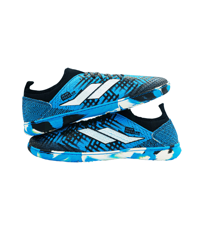 کفش فوتسال طرح میلز آبی سفید Mills Indor Blue White