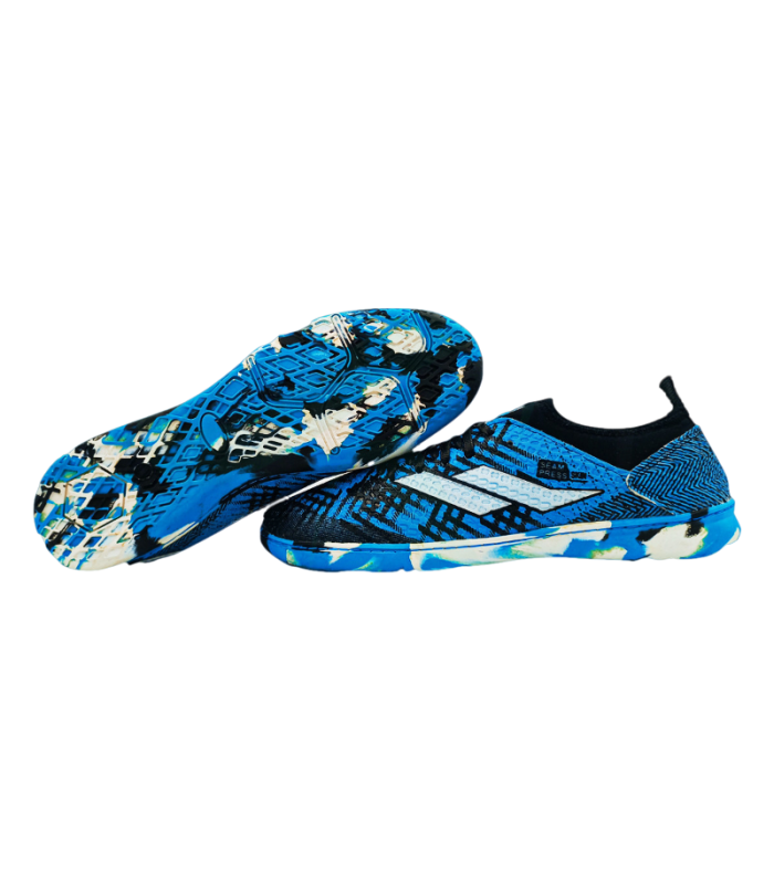 کفش فوتسال طرح میلز آبی سفید Mills Indor Blue White