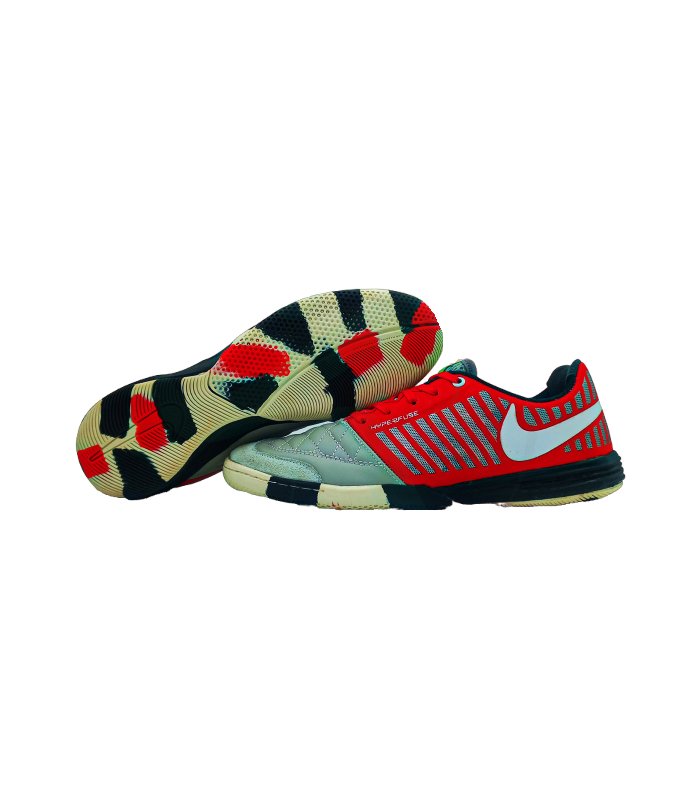 کفش فوتسال طرح نایک لونارگتو Nike LunarGato IN Red Gray