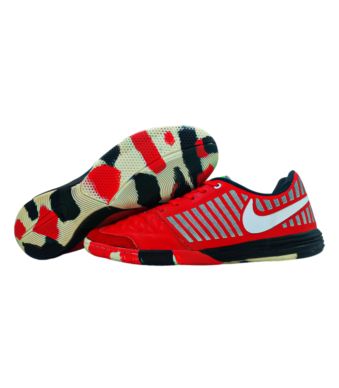 کفش فوتسال طرح نایک لونارگتو Nike LunarGato IN Red White