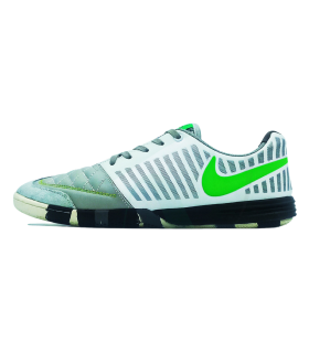 کفش فوتسال طرح نایک لونارگتو Nike LunarGato IN Gray Green