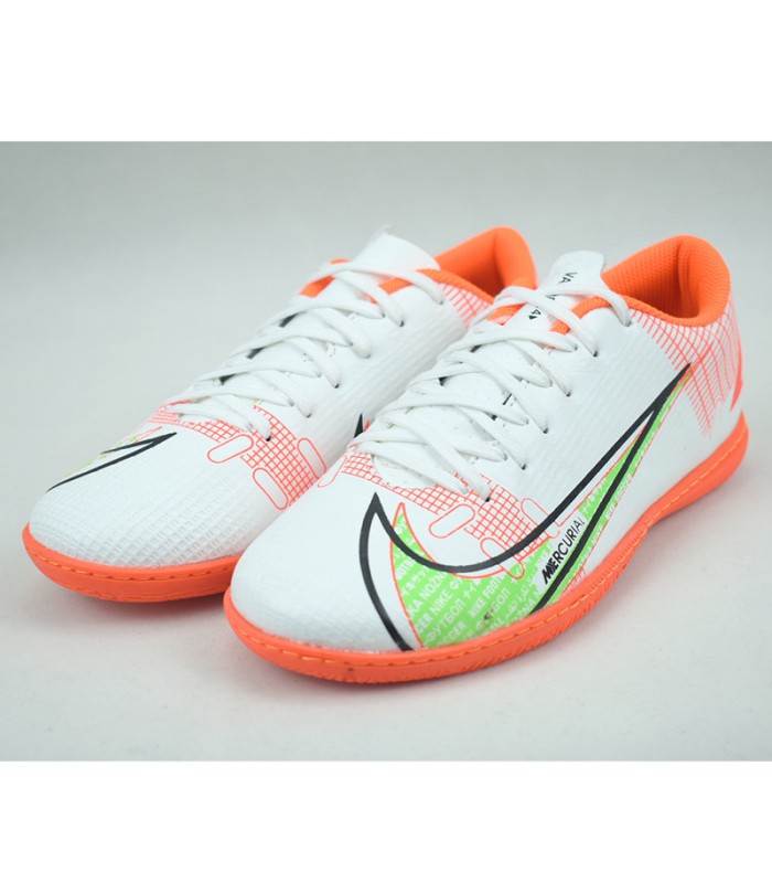 کفش فوتسال طرح نایک مرکوریال ویپور سفید نارنجی Nike Mercurial vapor 14 WO