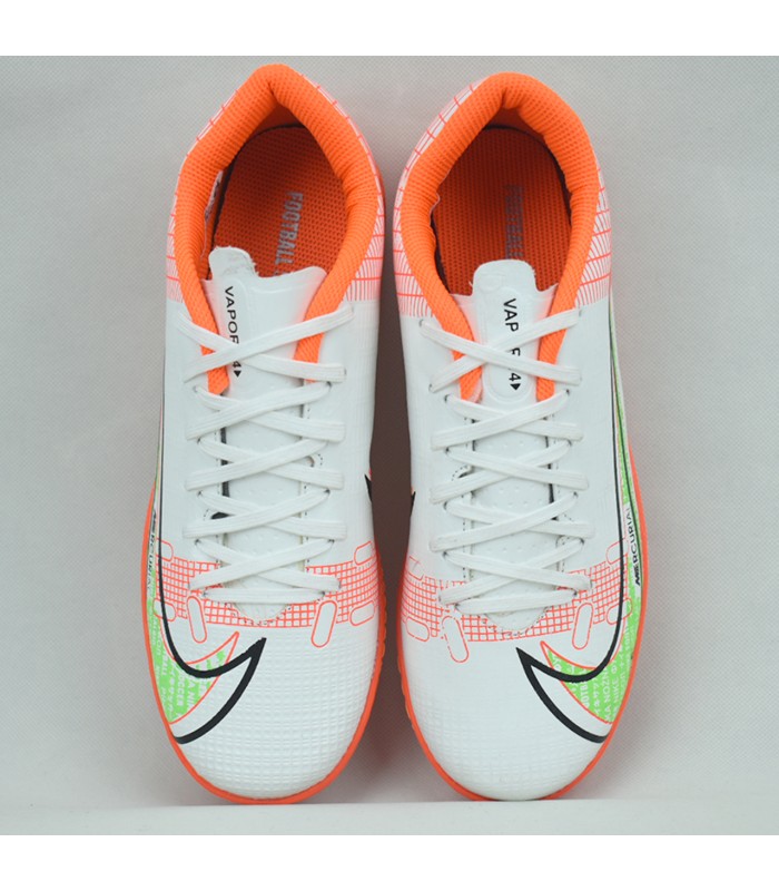 کفش فوتسال طرح نایک مرکوریال ویپور سفید نارنجی Nike Mercurial vapor 14 WO