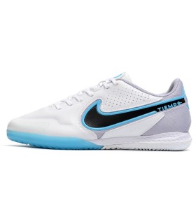 کفش فوتسال نایک تمپو لجند 9 طرح اصلی NIKE Tiempo Legend 9 Pro Futsal White/Blue