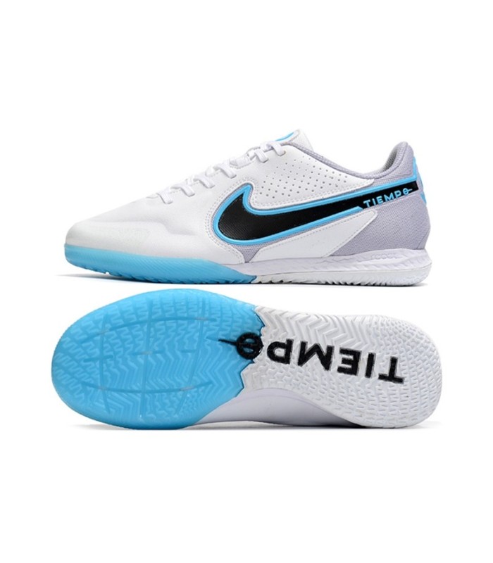 کفش فوتسال نایک تمپو لجند 9 طرح اصلی NIKE Tiempo Legend 9 Pro Futsal White/Blue