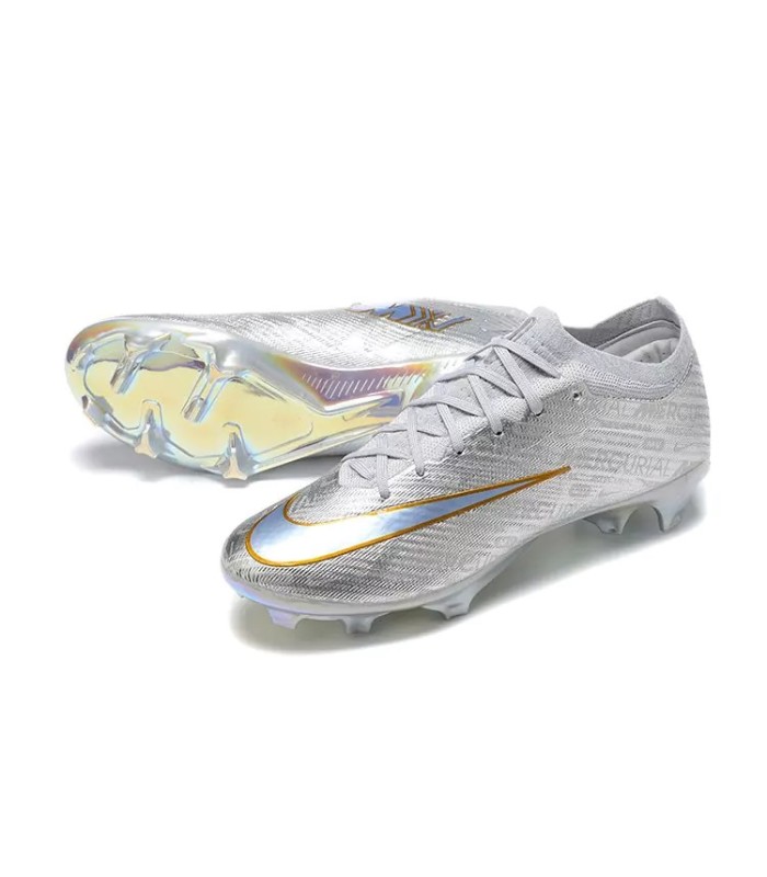 کفش فوتبال نایک مرکوریال ایرزوم ویپور 15 طرح اصلی NIKE Air Zoom Mercurial Vapor 15 Elite FG XXV Silver/Gold