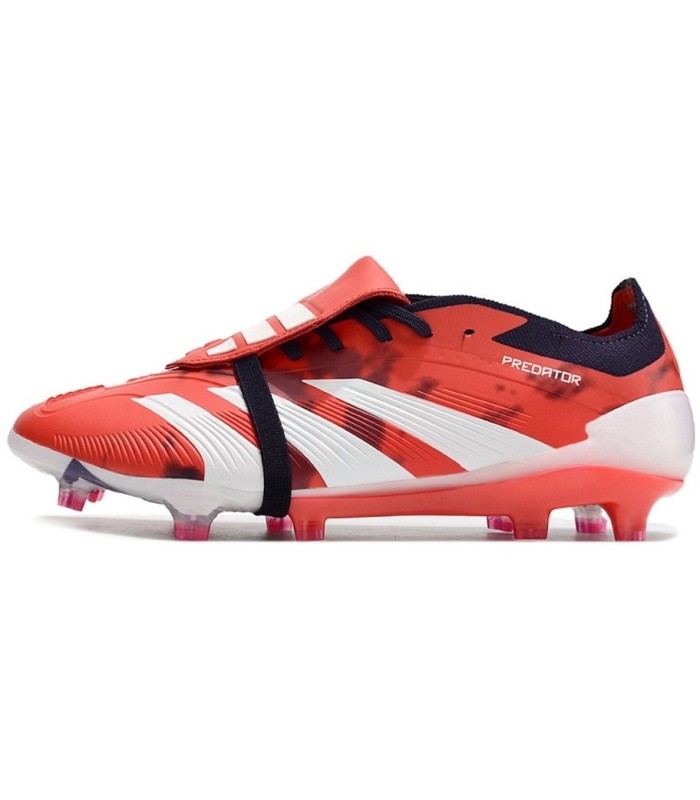 کفش فوتبال آدیداس پردیتور قرمز سفید طرح اصلی Adidas Predator Elite Foldover Tongue FG