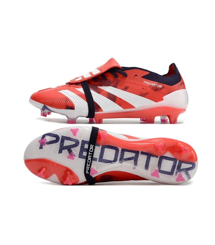 کفش فوتبال آدیداس پردیتور قرمز سفید طرح اصلی Adidas Predator Elite Foldover Tongue FG