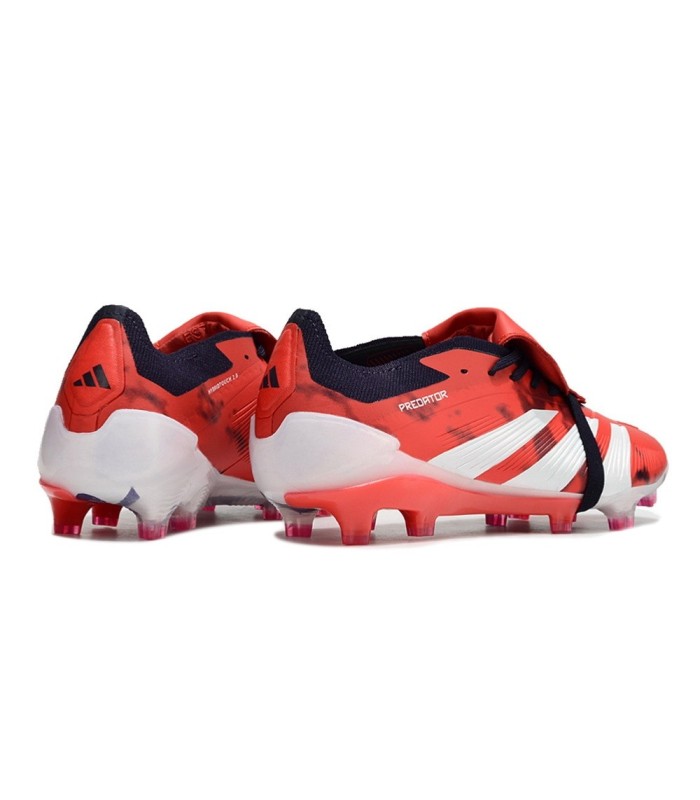 کفش فوتبال آدیداس پردیتور قرمز سفید طرح اصلی Adidas Predator Elite Foldover Tongue FG