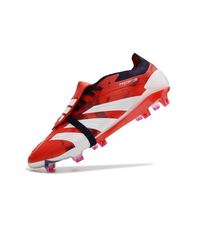 کفش فوتبال آدیداس پردیتور قرمز سفید طرح اصلی Adidas Predator Elite Foldover Tongue FG