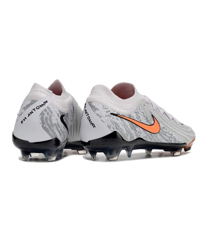 کفش فوتبال نایک فانتوم جی ایکس 2 طوسی نارنجی طرح اصلی NIKE Phantom GX2 Elite LV8 FG Grey/Orange