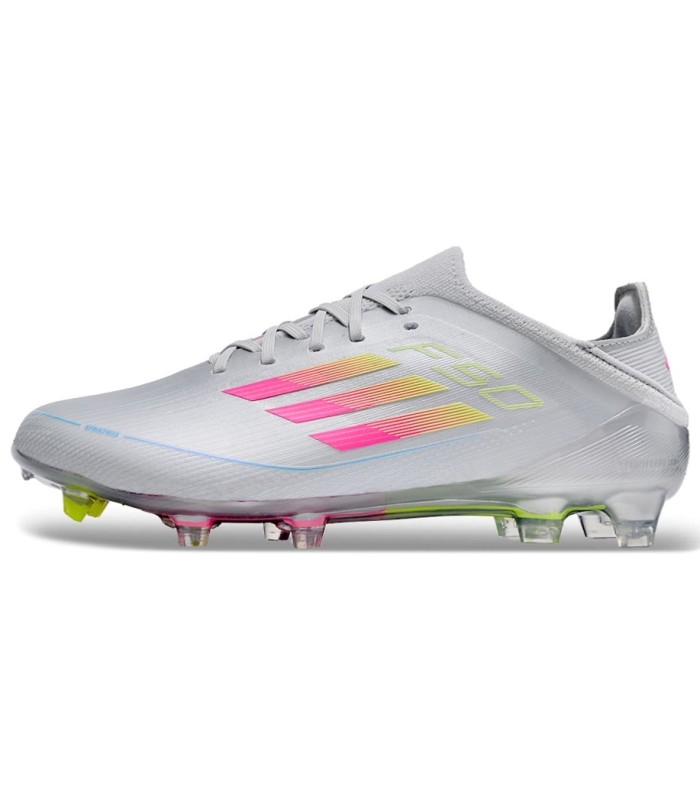 کفش فوتبال آدیداس F50 آدیزرو طرح اصلی Adidas F50 Adizero FG Silver/Yellow/Pink