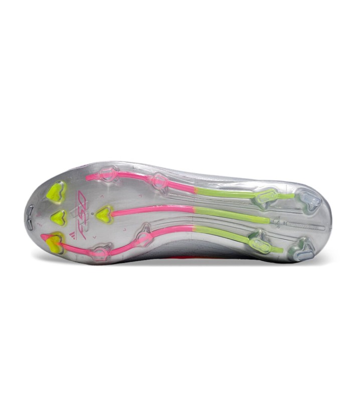 کفش فوتبال آدیداس F50 آدیزرو طرح اصلی Adidas F50 Adizero FG Silver/Yellow/Pink