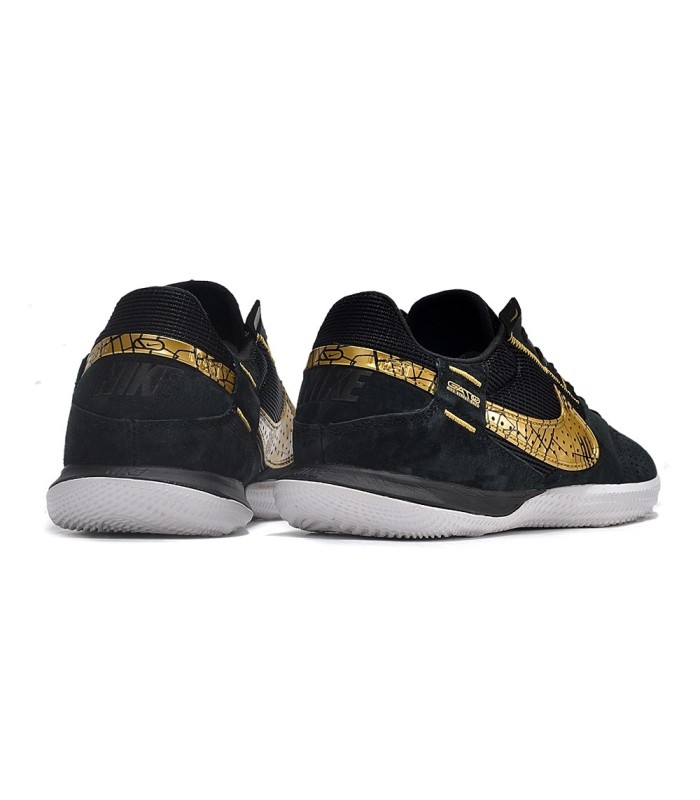 کفش فوتسال نایک استریت گتو طرح اصلی مشکی طلایی NIKE Street Gato Futsal Shoes Black/Gold