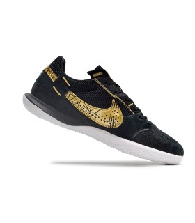 کفش فوتسال نایک استریت گتو طرح اصلی مشکی طلایی NIKE Street Gato Futsal Shoes Black/Gold