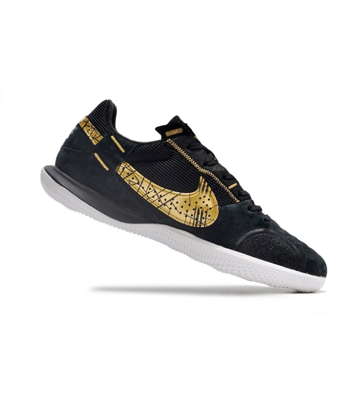 کفش فوتسال نایک استریت گتو طرح اصلی مشکی طلایی NIKE Street Gato Futsal Shoes Black/Gold