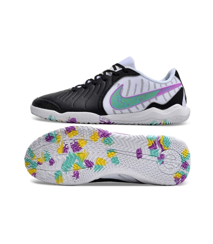 کفش فوتسال نایک تمپو لجند 10 طرح اصلی مشکی سفید NIKE Tiempo Legend 10 Academy White/Black
