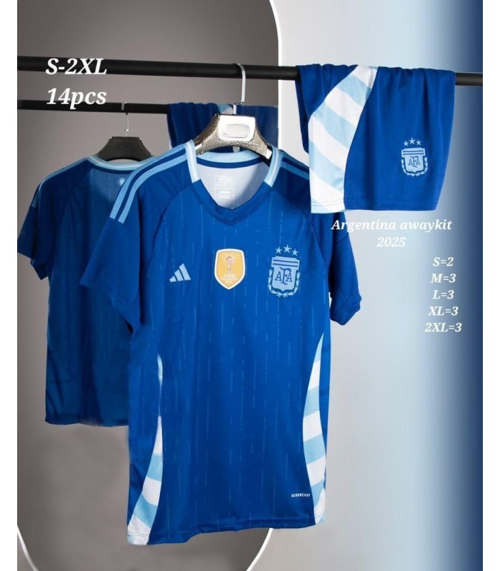 کیت و شورت دوم آرژانتین آبی Argentina Away Kit 2024 With Short