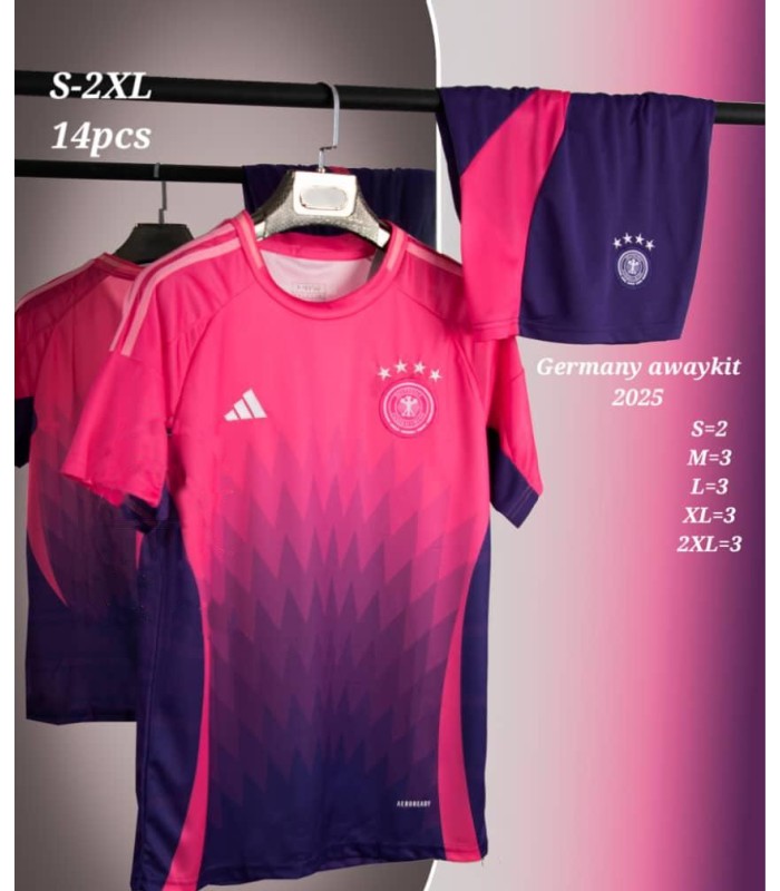 کیت و شورت دوم آلمان صورتی بنفش Germany Away Kit 2024