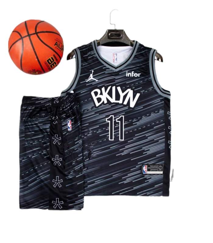 رکابی و شورت بسکتبال بکلین BKLYN Basketball Jersey 2024 Black/Gray