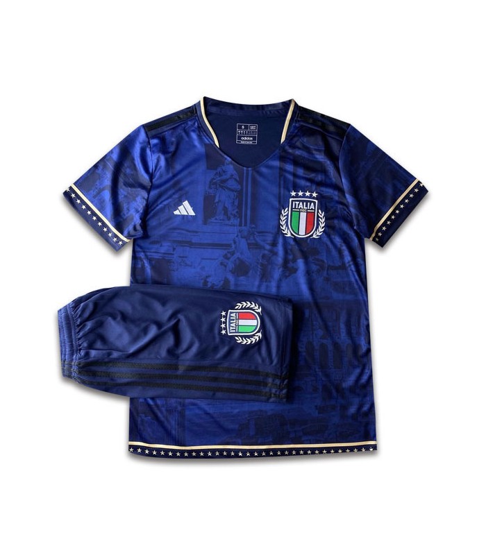 کیت و شورت کانسپت ایتالیا سورمه ای Italia Concept Kit 2024 With Short