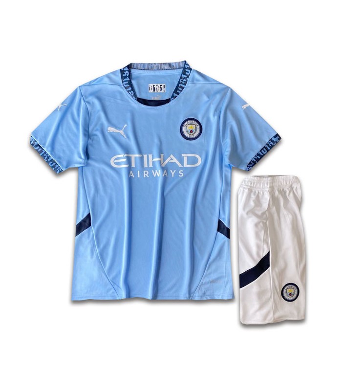 کیت و شورت اول منچسترسیتی آبی Manchester City Home Kit 2025