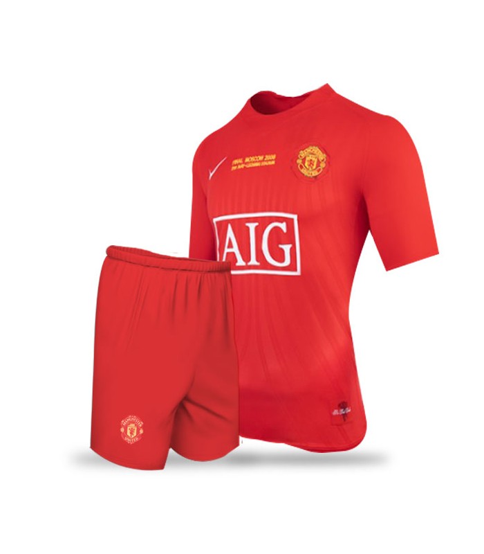 کیت و شورت اول منچستریونایتد قرمز Manchester United Classic Home kit 2007