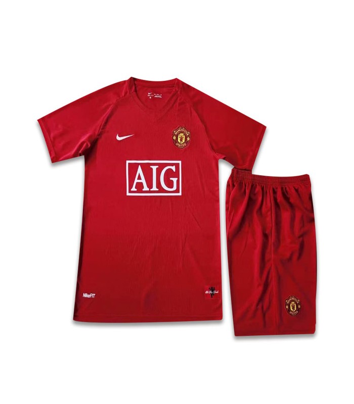 کیت و شورت اول منچستریونایتد قرمز Manchester United Classic Home kit 2007